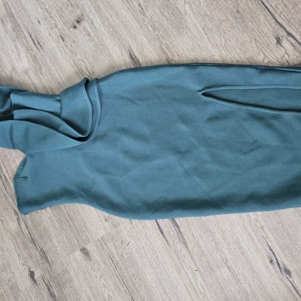 Dark Green One Shoulder Dress